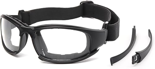 ALWAYSUV Gafas de seguridad para disparar, antivaho y resistentes a los arañazos y protección contra los rayos UV, gafas militares de protección