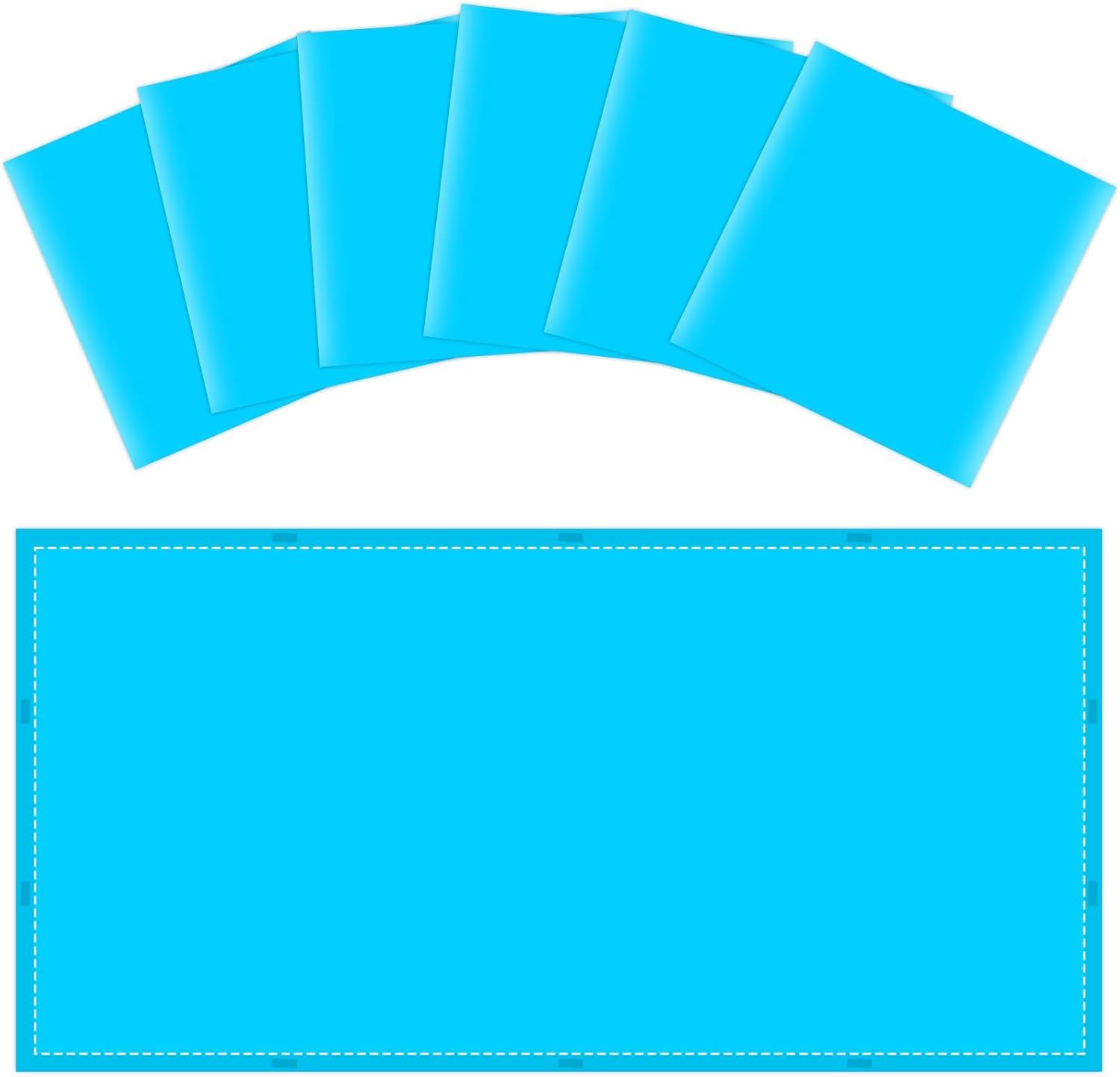 Wiooffen 6 Pcs Fluorescent Light Covers with 60 Magnets Decorative for Classroom Ceiling Light 4x2 Feet Magnetic Filter Easy Install for Office Hospitals & Home Drop Ceiling Supplies(Blue)