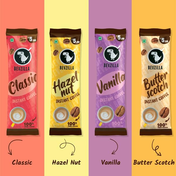 Image of Bevzilla 3 in 1 Coffee Premix | Zero Added Sugar | Instant Coffee Premix | Rich Taste Without Sugar | Daily Coffee Premix (Pack of 12)