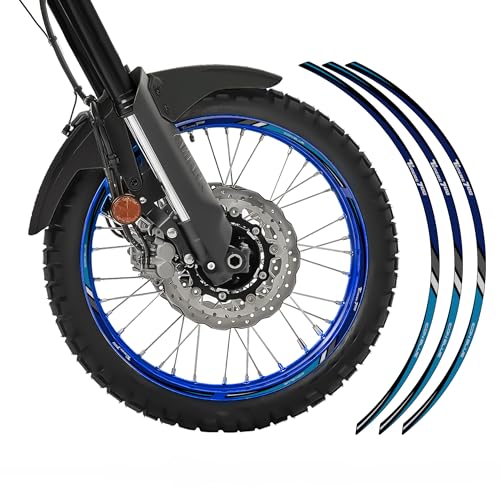 Az Graphishop Felgenaufkleber kompatibel mit Yamaha Ténéré 700 2025 Kit für 2 Felgen Motorradzubehör Made in Italy CI-TEN-25 (Icon Blue)