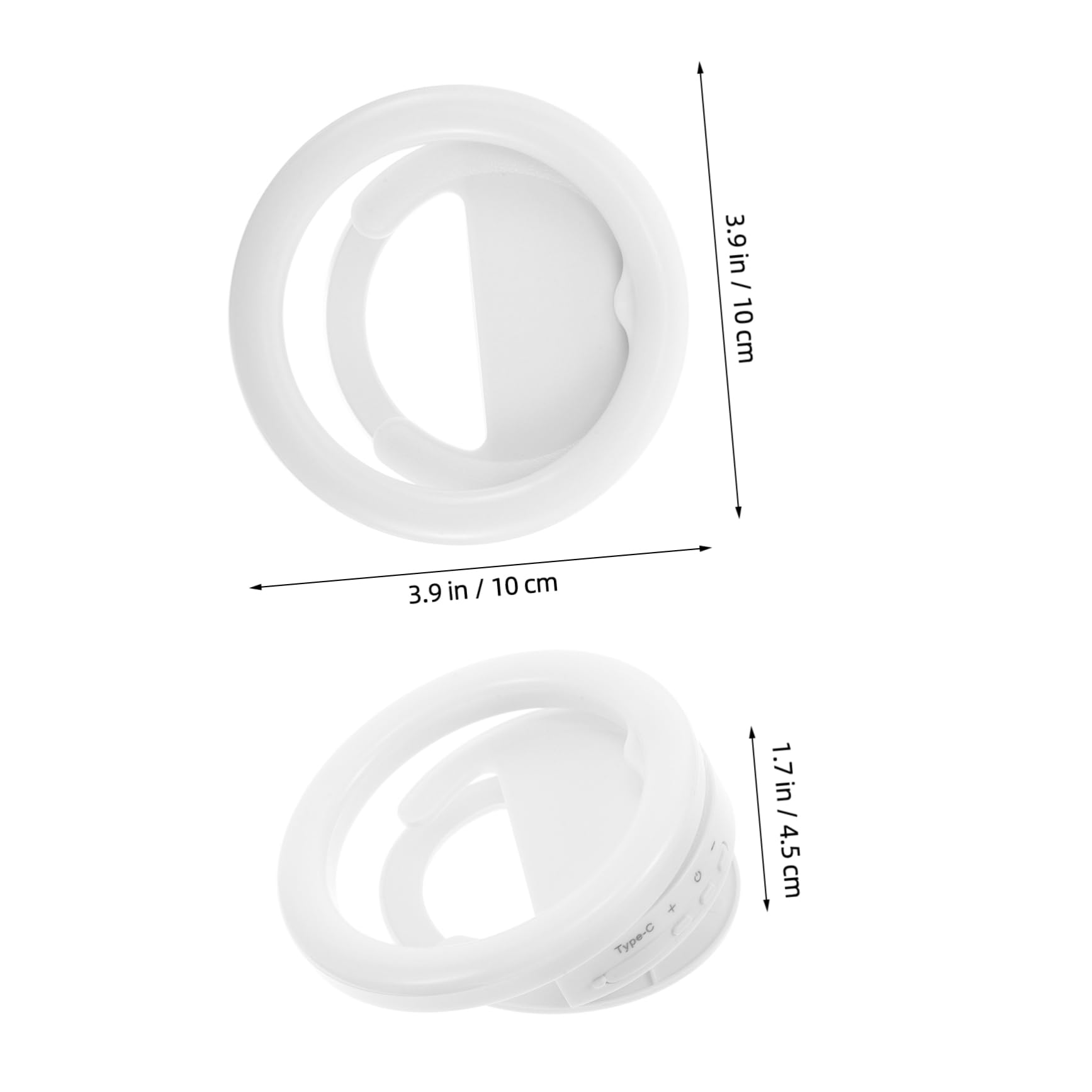 VILLCASE Selfie Ring Light Clip for Phone Portable LED Ring Light for Makeup Video Calls and Live Streaming Rechargeable Soft Glow for Images Attachment