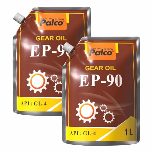 Image of PALCO EP-90 Gear Oil 1 Litre Pouch (Pack of 2) API GL-4 High Performance Extreme Pressure Lubricant for Smooth Gear Shifting Long Drain Interval Thermal Stability Gear Protection for Bevel Gear System