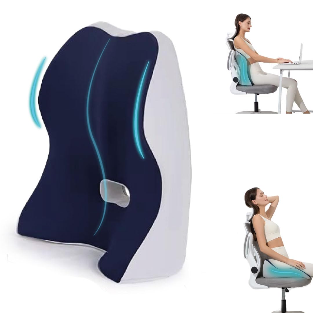 Floor Systems Cuscino Lombare per Auto Memory Foam Doppio Uso Sedia Ufficio | Cuscino auto guidatore, cuscino per ufficio schiena e memory foam per seduta. Doppio uso: coccige e glutei o schiena lombare