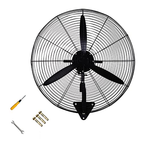 SaryEdge Ventilador de Pared Grande, 3 velocidades, Estilo Minimalista Moderno, bajo Nivel de Ruido, Ventilador para Comedor Grande, Valla de segu(Hoja de plástico-30.7