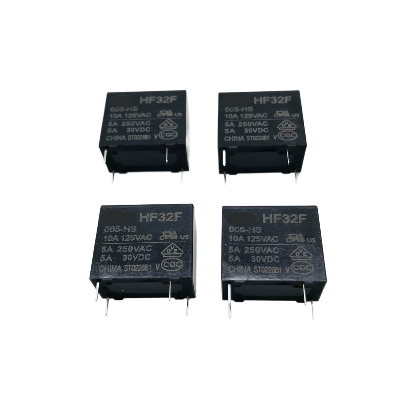Relais JZC-32F-005-HS 4 broches 5A 250VAC normalement ouvert pour circuit
