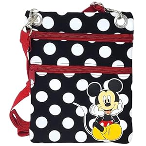 Disney Passport Bag Crossbody Travel Mickey Minnie Eeyore Stitch All Over Print