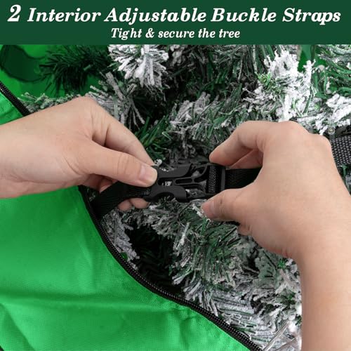Image of 3FT /4FT /4.5 FT Christmas Tree Storage Bag, Heavy Duty Christmas Tree Bag with Reinforced Handles and Dual Zippers Wide Opening, Large Capacity fits for Artificial Christmas Tree, Green