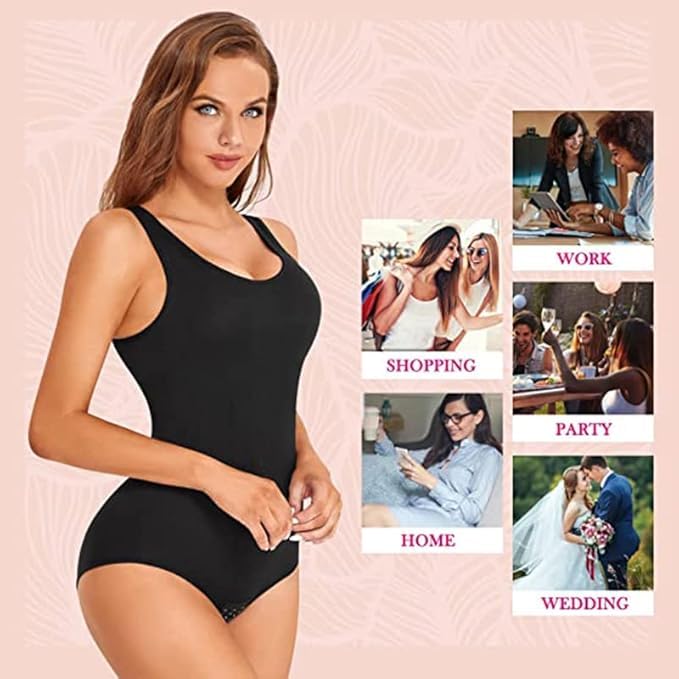 Image of ALYNE Waist Trainer Seamless Round Neck Tummy Control Shapewear Bodysuit - Firm Control, Slimming, Comfortable & Invisible Under Clothing