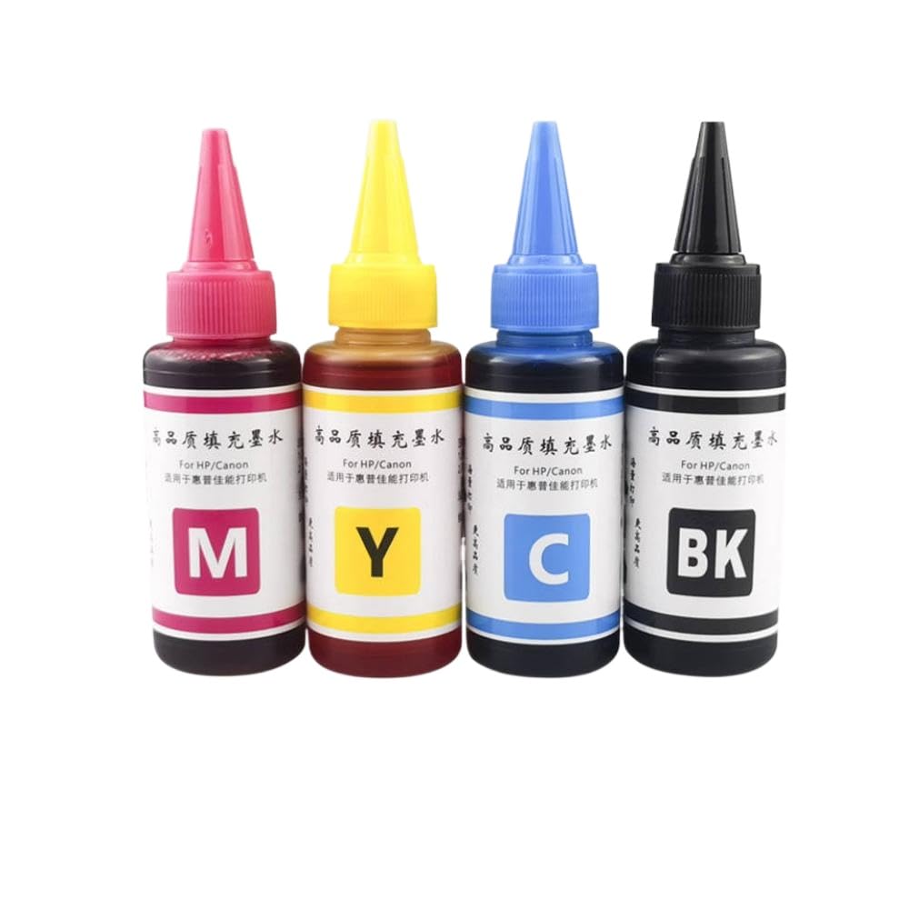 100 ml di inchiostro tintura di ricarica universale compatibile con modelli di cartuccia della stampante a getto d'inchiostro 7740 8210 7720 7730 8710 8720 per la stampa di documenti 'ufficio(1Set)