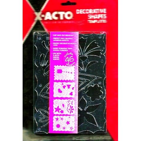 X-ACTO DECORATIVE SHAPES TEMPLATE INCLUDES 46 SHAPES - 4 TEMPLATES Cover