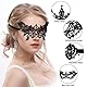 Aomig Spitze Maske, 6 Stück Venezianische Maske Spitze Damen, Schwarz Sexy Lace Augenmaske für Frauen, Augenmaske für Halloween Karneval Abendkleid Tanz Ball Party