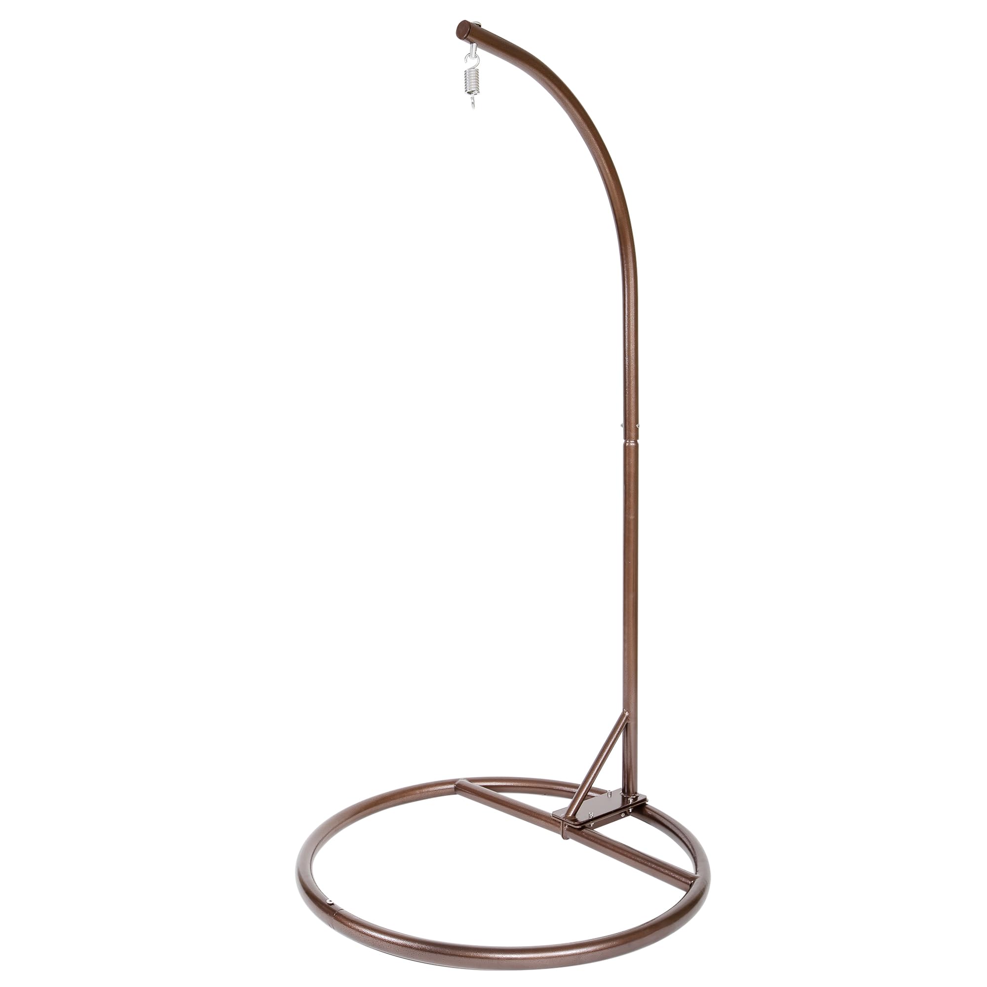 Round Base Heavy Duty Hanging Stand - Powder Coated Hammock Stand for Hammock Chair, Indoor and Outdoor (Coffee)