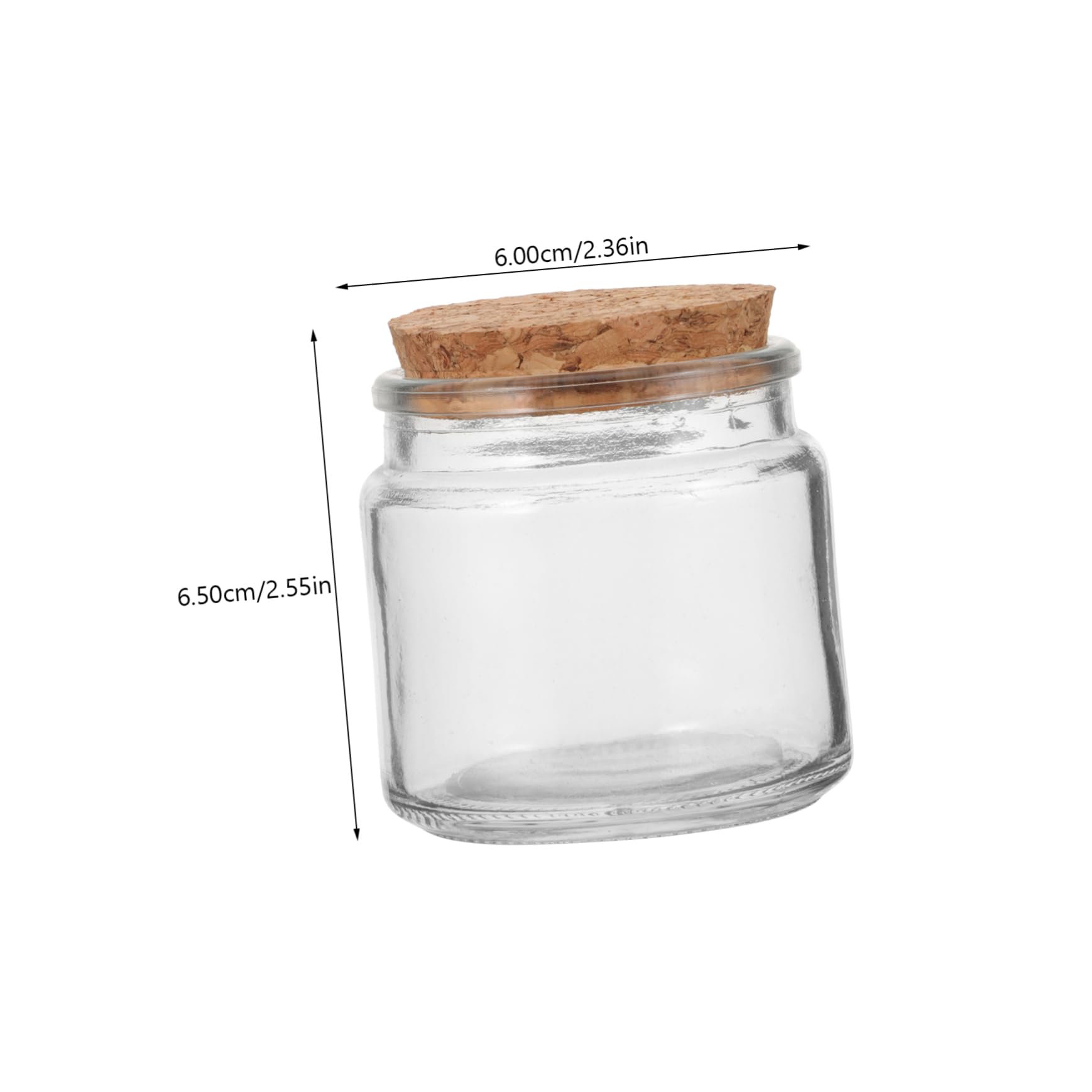 Leere Kerzengläser aus Glas mit Holzdeckel, für Selbstgemacht | Durchsichtige Behälter, 8 Stück, für Kerzenherstellung und Aufbewahrung Kleiner Dinge