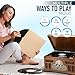 SoundBeast All-in-One Turntable with 3-Speed Record Player, Bluetooth, CD, Cassette Tape, AM/FM Radio, USB, Built-in Speakers, Handmade Wooden Exterior