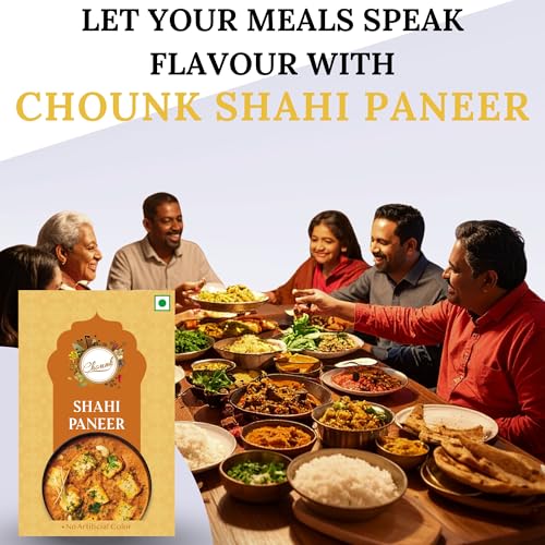 Image of Chounk Shahi Paneer Masala - 400g (Pack of 100g X 4) | for Delicious & Flavourful Cooking | Easy to Cook | Ready Masala | Blended Spice Mix | No Artificial Flavour Added | No Preservatives