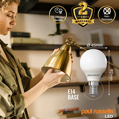 paul russells LED Light Small Edison Screw E14, 60w Equivalent, 6.5W 806LM LED Bulbs, 6500K Bright Daylight - Image 3