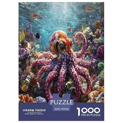 Rompecabezas de pulpo de 1000 piezas para adultos, el desafío mental perfecto para regalar