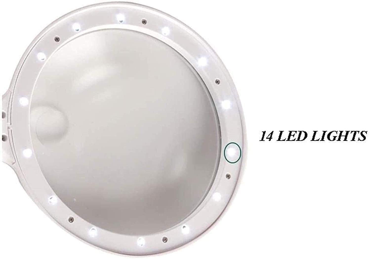 150MM con luci a LED per consentire agli Studenti Anziani di Leggere per Vedere l'identificazione del Telefono Cellulare Riparazione HD 2X5X Lente d'Ingrandimento Portatile di Grandi