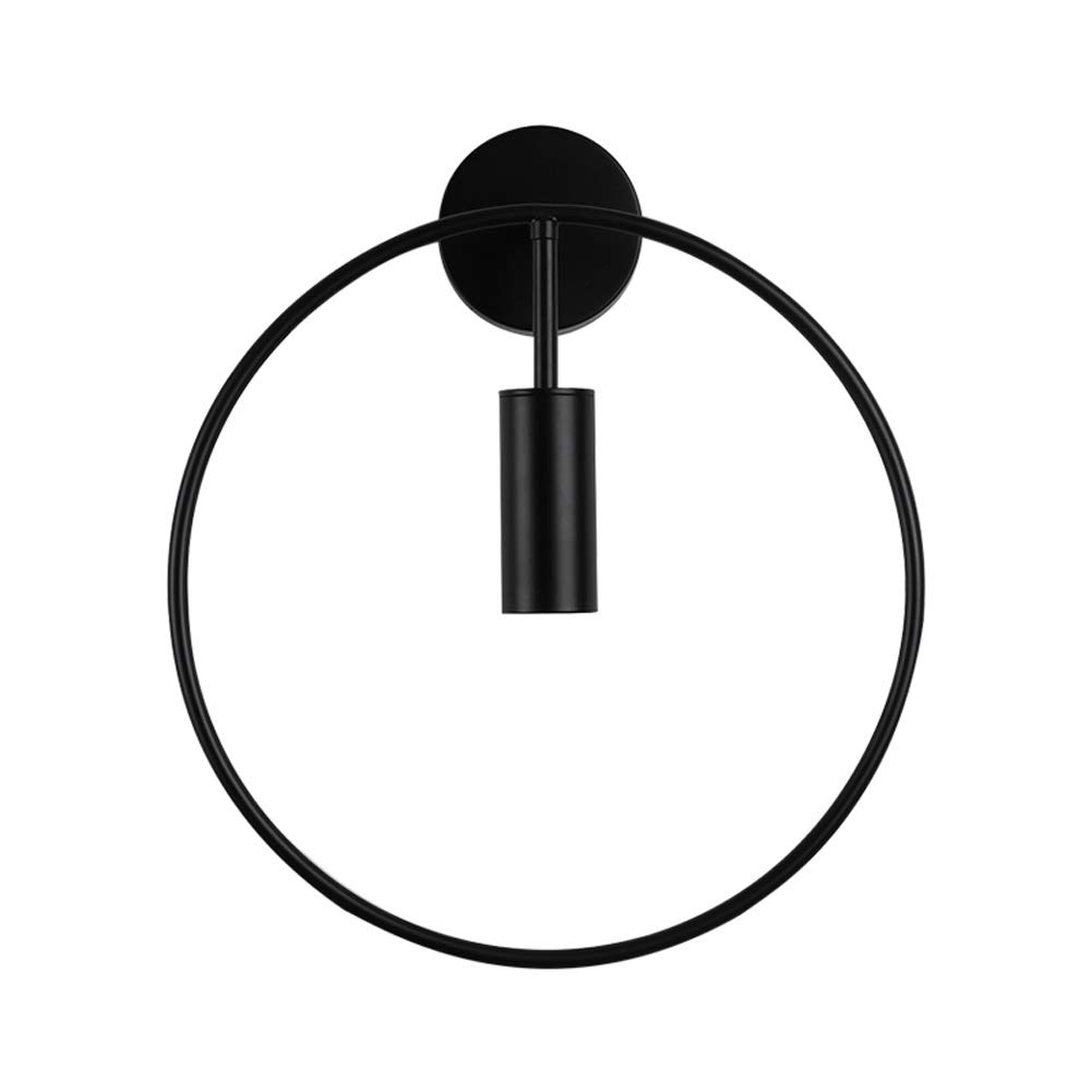 ASerZenith Led Wall Sconce, Led Interior Decoration Gold Ring Bedroom Bedside Lighting Vanity Mirror Lamp With Living Room Corridor Wall Lamp, Black Small(Black Small)