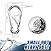 Small Carabiner Clip Hooks, 25pcs 1.57 inch Carabiners Heavy Duty, 304 Stainless Steel Spring Snap Hook Fits Camping Hiking, Metal Clips for Rope Chain Keys Rings