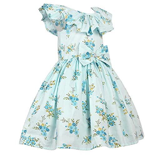 Image of Alina Enterprises Cotton Floral Digital Printed Girl's Frock for Summer
