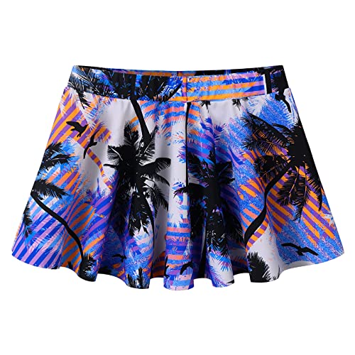 Image of TFJH E 3 in 1 Sets Girls Swimsuits Short Sleeve Rashguard Suit UV 50+ Princess Swimwear Dress Skirt Zip 3-12Y