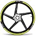 KIT STRISCE ADESIVE MOTO per CERCHI compatibile con GSX-R SUZUKI GSXR - GIALLO FLUO