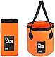 SZKKQKJ faltschüsse,Faltbarer Eimer,Faltschüssel Eimer 12L Outdoor Faltbarer Eimer, Party und Garten(orange,12L),Falteimer aus Langlebigem Planen Gewebe für Camping, Angeln
