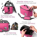 fantifant-Musicbox-Bag-for-Toniebox-net-Bag-for-Tonie-Storage-Flexible-Transport-Bag-for-TONIEBOX-Bag-for-Figures-and-Box-Including-Accessories-I-with-Recycled-PET-I-Flamingo-Pink