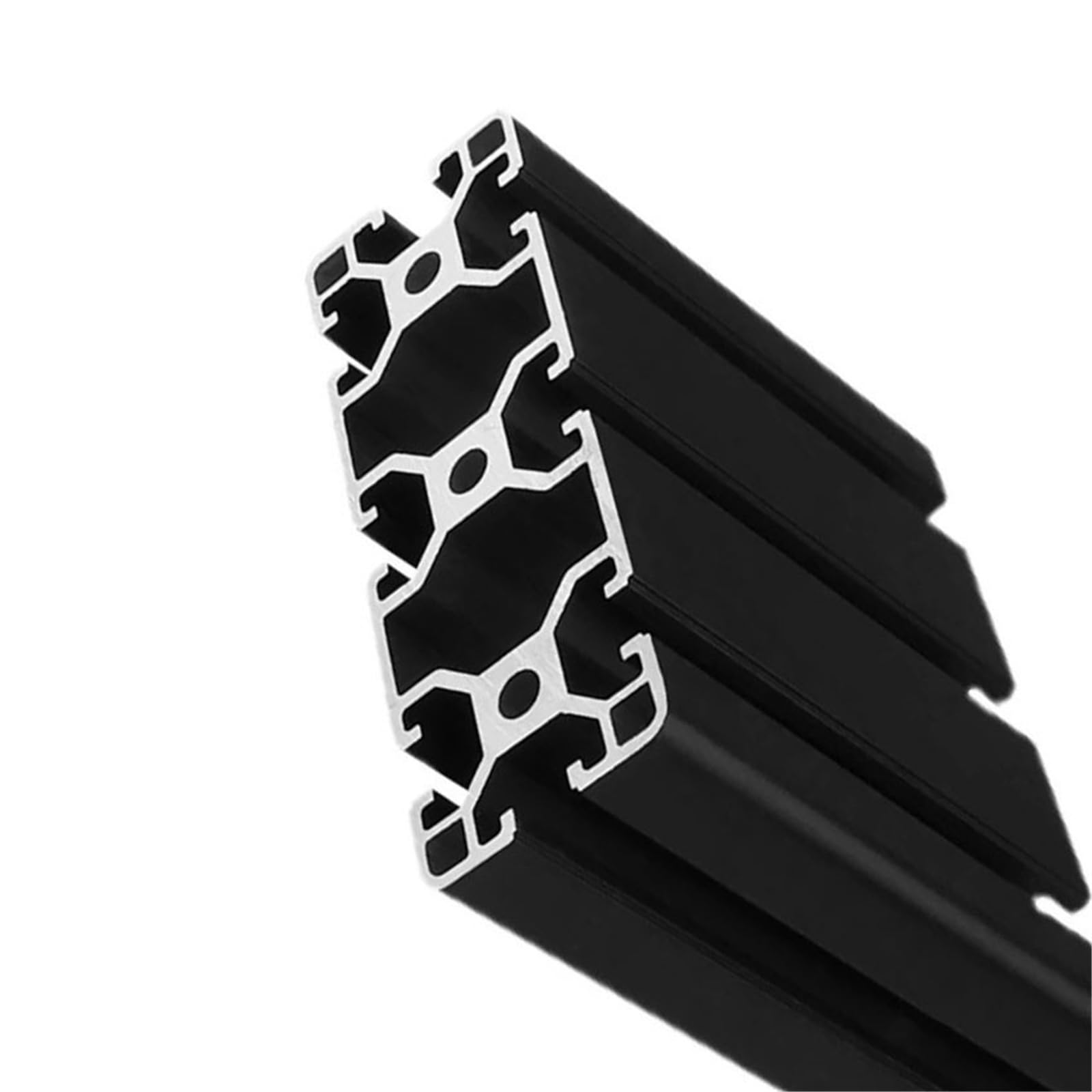 GTPBAO Perfil de aluminio con ranura en T 40120, estándar europeo, 40 x 120 mm, marco de extrusión for máquinas de grabado y vallas industriales. Carril extruido(Negro,150mm 5.91")