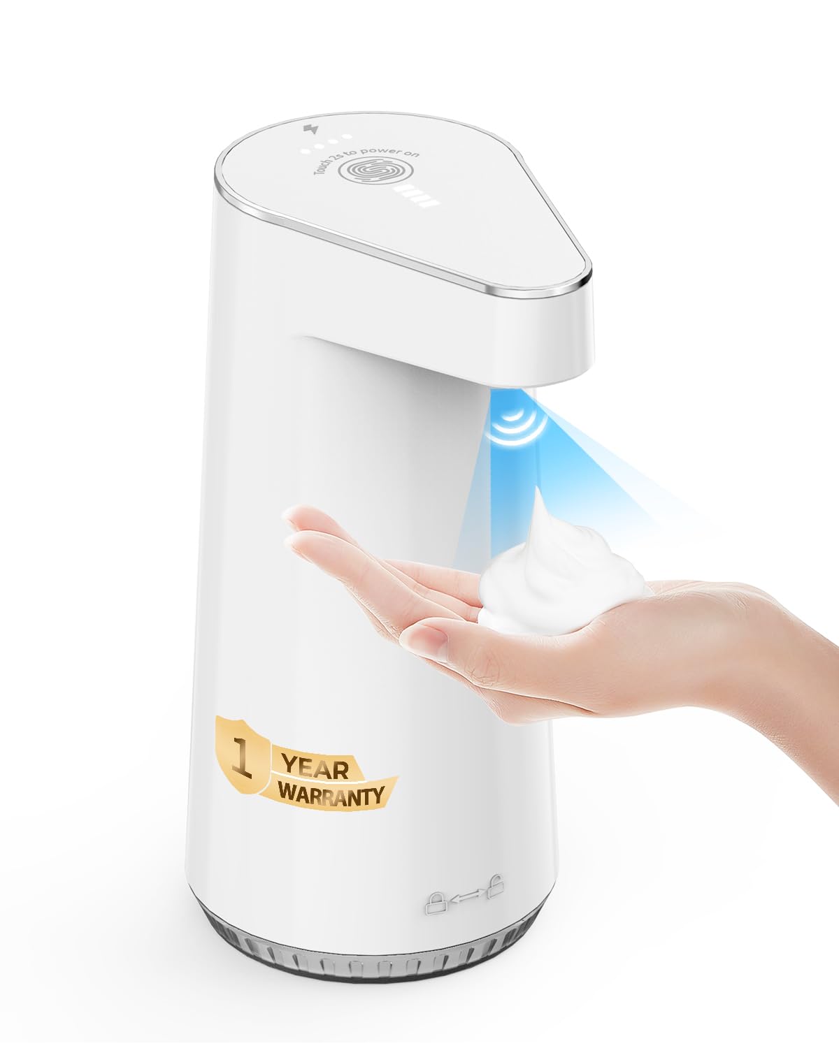 Automatic Soap Dispenser Touchless for Bathroom, Kitchen & Office, 1200mAh Rechargeable Foaming Hand Wash Dispenser with Smart Sensor, Auto-Clean Function and 3-Level Foam Adjustment-image-28