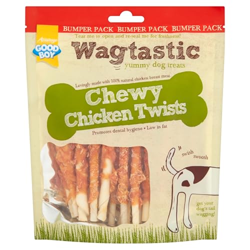 Good Boy Wagtastic Chewy Chicken Twists 320g to Good Boy Wagtastic Chewy Chicken Twists Pack of 2 x 320g