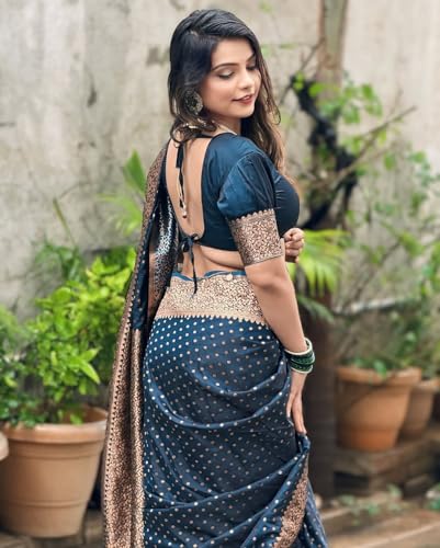 Image of Women's Kanjivaram Soft Silk Banarasi Saree With Blouse Piece | Banarasi Sari For Women | Saree with Blosepiece