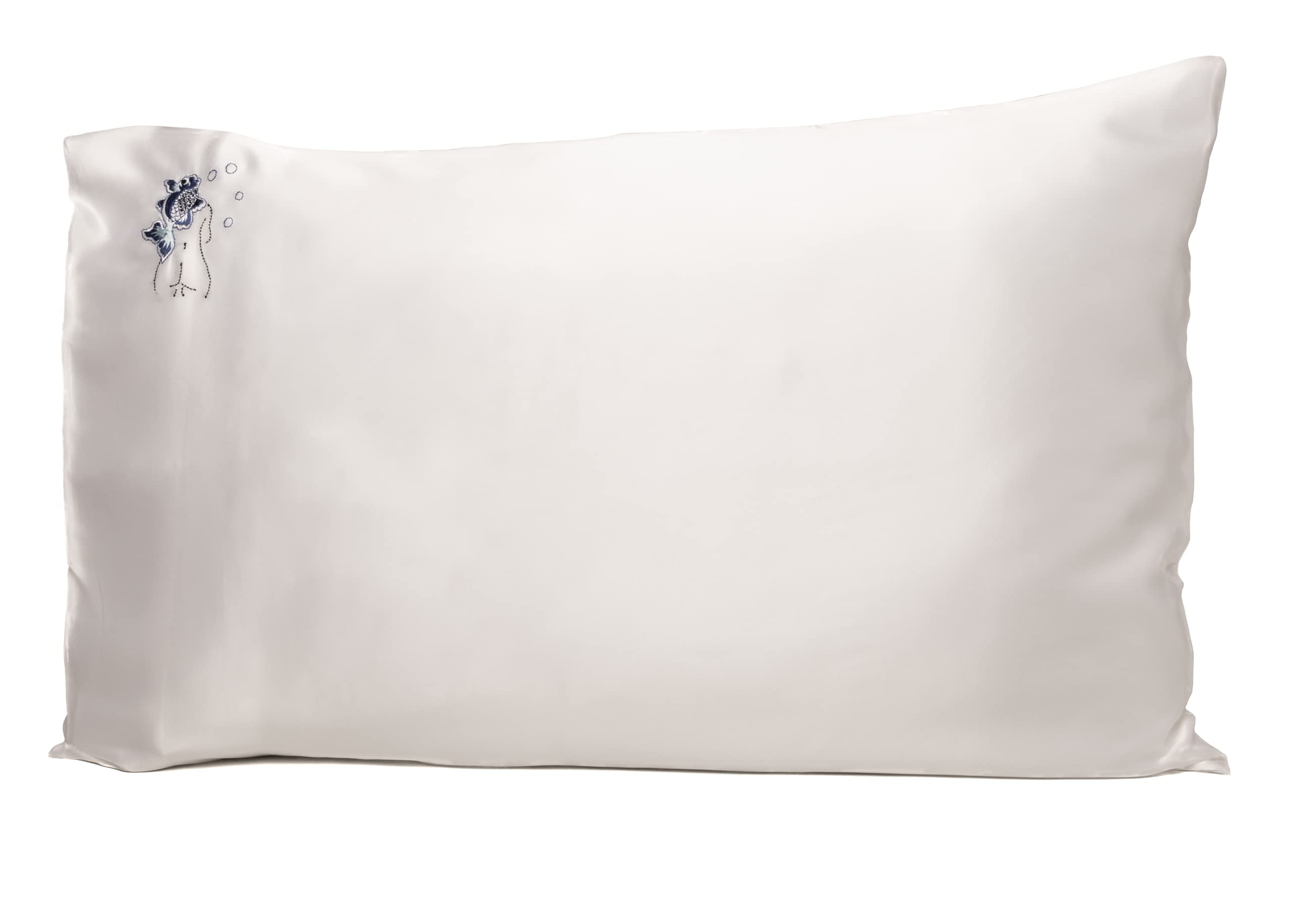 Taie d'oreiller en soie Lady Oh en Blanc : le secret d'une nuit de sommeil luxueuse
