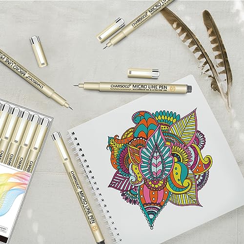 Image of 05 Micro Pen, Fine Point Pen with 36 Colors, Waterproof Archival Ink, 0.48mm Fineliner Ink Pens for Artist Illustration, Sketching, Anime, Manga, Technical Drawing and Scrapbooking