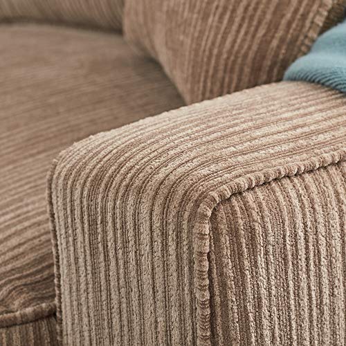 Serta Palisades Upholstered Sofas For Living Room Modern Design Couch, Straight Arms, Soft Fabric Upholstery, Tool-Free Assembly, 73" Sofa, Beige #TOP3