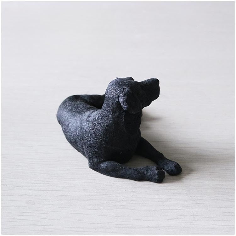 Figurine Labrador Retriever AMITD en résine noire réaliste pour collectionneur - 3