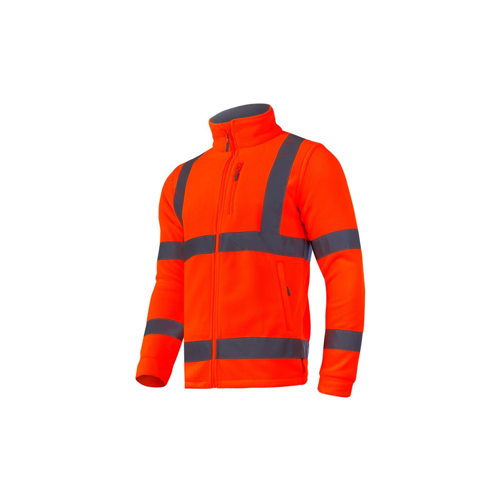 Lahti PRO Warnschutz-Fleecejacke Orangefarben | Größe L, CE, Lahti | Einstellung der Breite | Winddichte Reißverschlüsse