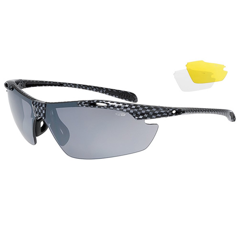 Occhiali da ciclismo + lenti trasparenti e gialle E721-1