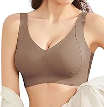 Women's Wireless Push-Up Bra,Soft Lightly Padded Full Coverage Bra,Longline High Support Sports Bra for Workout, Gym & Yoga,Comfortable Everyday Bralette