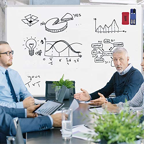 Mobile Whiteboard 72"X40" Magnetic Dry Erase Board With Stand Double-Sided Rolling Whiteboard For Office, Home & School #TOP4