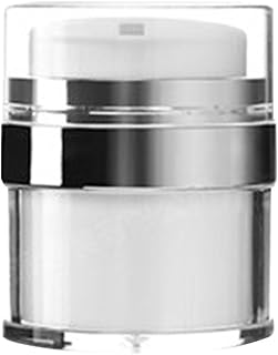 エアレス ポンプ ジャー - 15ml/100ml クリーム ジャー真空ボトル、エアレス ポンプ ディスペンサー、漏れ防止エアレス ポンプ コンテナ |アクリル真空プッシュ クリーム ジャー、メイクアップ ローション クリーム用トラベル ローション ディスペンサー