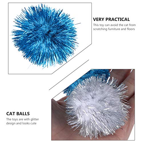 ULTECHNOVO Glitter Bolas de Brinquedo-Brinquedo de Estimação Bolas Bolas de Glitter Colorido Engraça