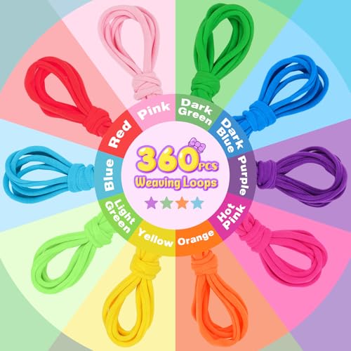 Image of 478Pcs Weaving Loom Kit, Knitting Loom with Binding Needles & Colored Rings | Perfect for Making Handbags, Craft Potholders and Friendship Bracelets, Ideal Gift for Craft Enthusiasts