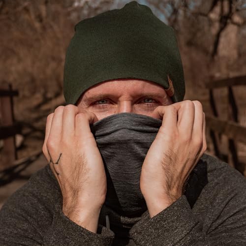 Image of ACUSHLA 100% Merino Wool Neck Gaiter Men Women Winter Ski Face Mask Scarf