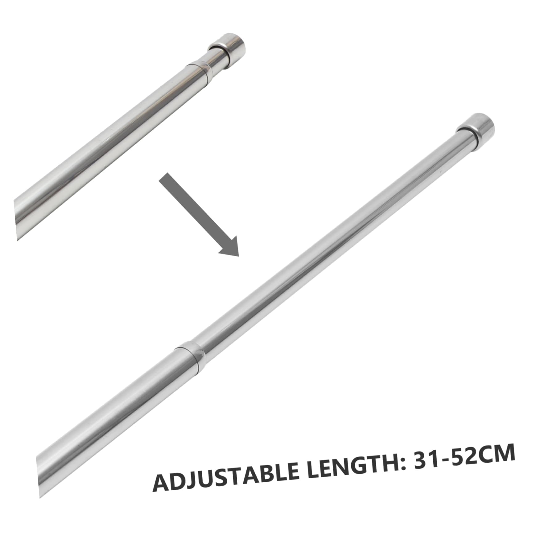 HOOTNEE Adjustable Closet Rod for Hanging Clothes Versatile Adjustable Closet Hanging Rod with Brackets Closet Bar for Space Saving Organization