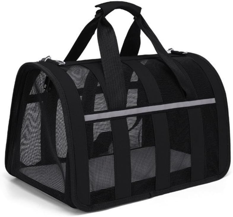 Pet Carrier for Small Dogs & Cats,Portable Soft-Sided Breathable Mesh Cat Travel Bag Handbag,Collapsible Cat Carrying Case for Cats Small Dogs Puppy