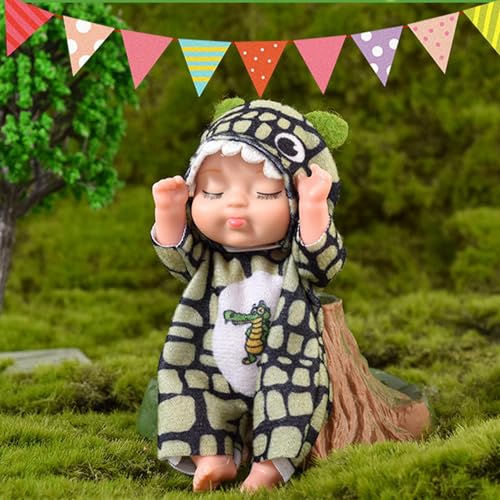 Puppe Simulation - 6 Stück Mini-Puppe Sleeping Simulation Rorn Puppe | Süße Waldthema-Puppe mit beweglichen Arten, geeignet für Kinder ab 3 Jahren – Bild 5