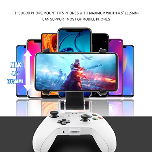 Xbox Series X Controller Phone Clip, Xbox One Controller Mobile Phone Mount Adjustable Phone Holder Clamp For Xbox Series S/X, Xbox One S/X, Xbox One Controllers #TOP5
