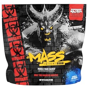 MUTANT Mass Extreme 2500 | High-Calorie Weight Gainer | Complex Carbs, BCAAs & Glutamine | Hardcore Muscle Mass Shake | 2720g | Cookies & Cream